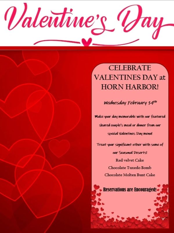 Valentines Day 2024 Horn Harbor Restaurant